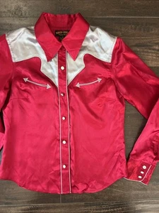 Vtg 80s Rodeo Girls By Lucky Brand Western Button Down Shirt S/M - Picture 1 of 10
