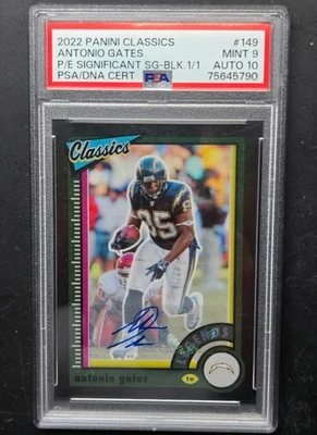🔥 2022 PANINI CLASSICS ANTONIO GATES #149 FIRMAS SIGNIFICATIVAS NEGRO AUTOMÁTICO 1/1 Foto 1 de 4