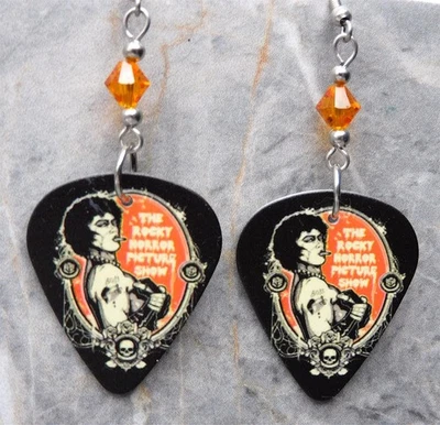 Pendientes de selección de guitarra The Rocky Horror Picture Show con cristales de Swarovski naranjas Foto 1 de 4