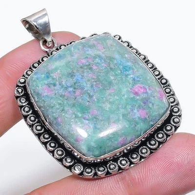 Colgante de piedras preciosas de rubí fucsita hecho a mano regalo de Acción de Gracias joyería 2,8" FP 3064 Foto 1 de 4