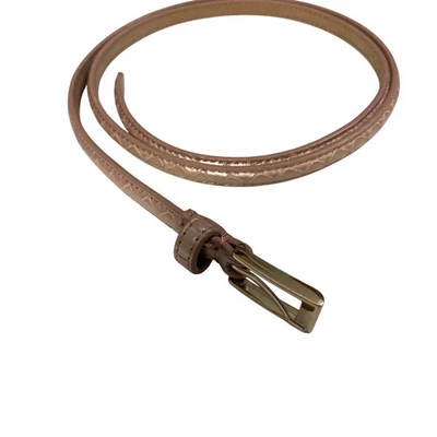 Cinturón Talbots Ajustado Mediano Perlado Beige Cuero Texturizado Tono Dorado Hebilla Foto 1 de 4