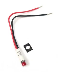 Luz Piloto Indicadora LED 1813-28V ROJO SOLITARIO 28V DC, 0.312" Montaje Agujero Redondo - Imagen 1 de 1