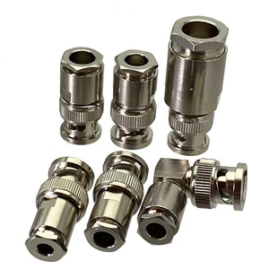 Conector BNC macho abrazadera de enchufe para cable RG316 / RG58 / RG8X / RG5 RG6 / RG8 - Imagen 1 de 7