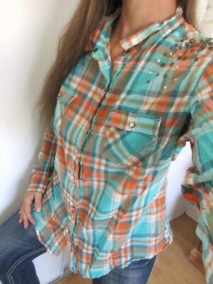 CRUEL Girl Size XXL Womens Long Sleeve Top Button Down Plaid Shirt - Image 1 of 4