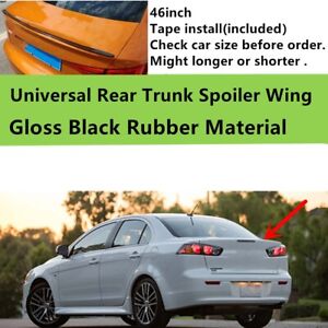 46'' For Mitsubishi Lancer 08-17 Universal Tail Spoiler Wing Rubber Glossy Black