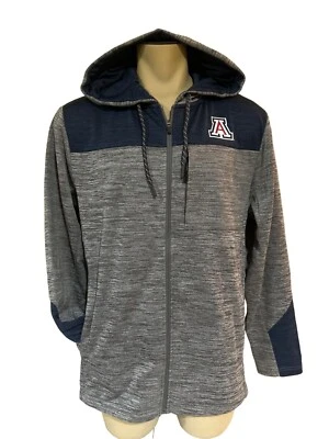 Arizona NCAA Wildcats Hombres Sudadera con Capucha Rendimiento Cremallera Completa Gris L Nueva Foto 1 de 4