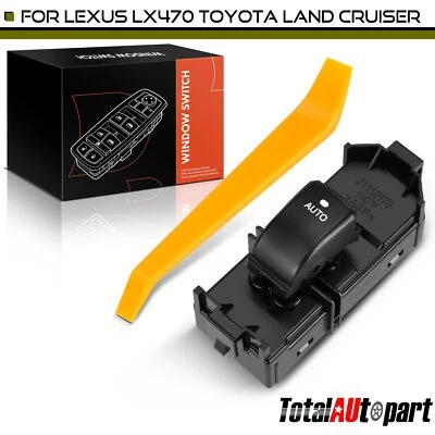 Interruptor de ventana eléctrica para Lexus LX470 Toyota Land Cruiser lado derecho trasero o delantero Foto 1 de 4