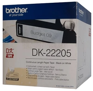 Brother  DK-22205 Beschriftungsband Weiß Papier selbstklebend 62mm - Bild 1 von 1