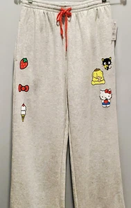 NWT Hello Kitty and Friends Straight Leg Pants Sweatpants Medium Gray - Picture 1 of 5