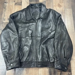 Roundtree Yorke Lambskin Leather Jacket Size XL Black Soft Leather - Picture 1 of 9