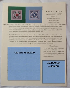 Twinkle needlepoint pattern Jean Hilton 1989 for Rainbow Gallery - Picture 1 of 1
