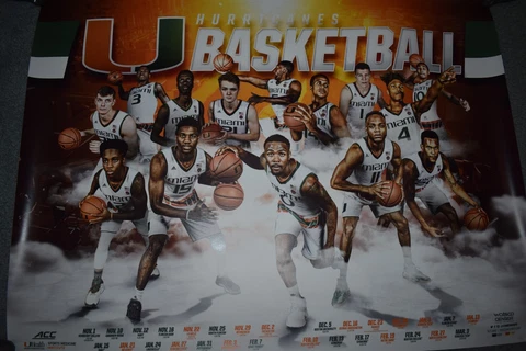 MIAMI HURRICANES 2018-19 MENS BASKETBALL POSTER Cover