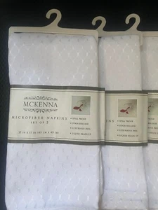 Serpientes blancas McKenna Microfiver 5 paquetes por un total de 10 servilletas 17x17 in - Imagen 1 de 4
