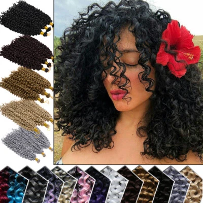 US Water Wave Braids Twist Crochet Braiding Hair Extensions Curly as Human Ombre - Image 1 of 4