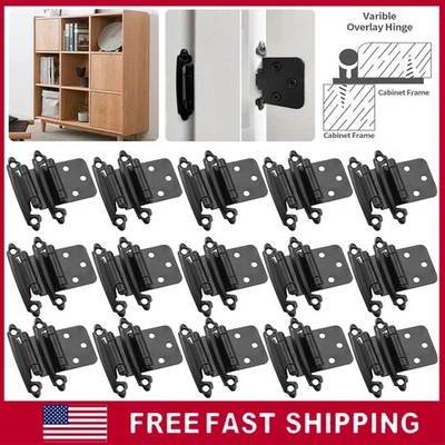 DAZONE Kitchen Cabinet Hinges Overlay Self Closing Face Mount Cupboard Door Hinge