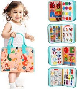 Toddler Busy Board Montessori Toys for Toddlers 1-3 Year Old Educational Activit - Picture 1 of 7