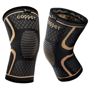 Copper Knee Braces for Men and Women (2 pack) -Knee Supports Copper Compress - Picture 1 of 6