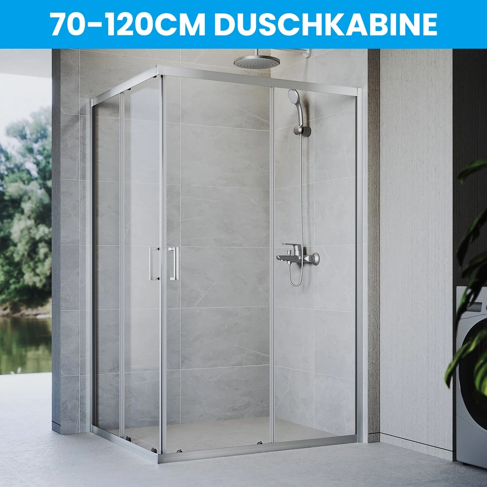 SONNI Duschkabine Schiebetür Duschabtrennung Eckeinstieg Duschtür Dusche Höhe：1950 mm
