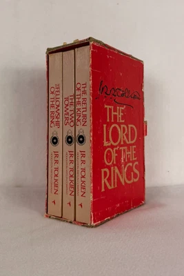 Lord of the Rings Box Set J.R.R. Tolkien Revised 2nd Ed. w/ Slipcase 1980s Foto 1 de 4