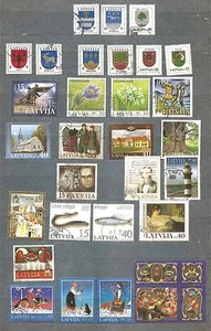 Latvia 2005 full year set Christmas ,arhitekture, fish used - Picture 1 of 1
