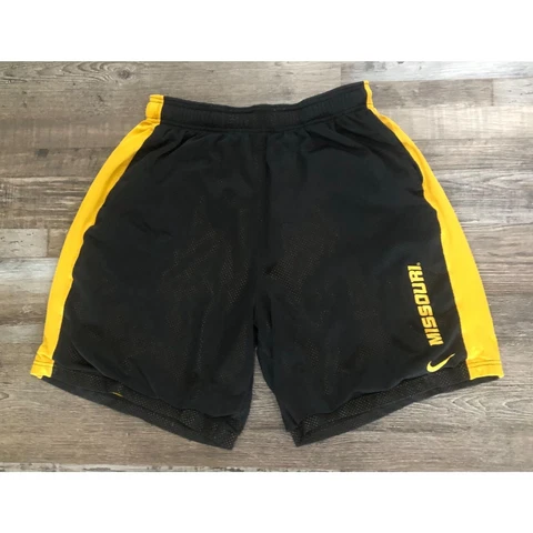 Nike Drit Fit Mens Medium Mizzou Tigers Black & Yellow Athletic Shorts Cover