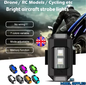 Drone de radiocontrol Bicicleta Avión Coche Barco Campamento Recargable 7 Colores Luz Estroboscópica LED Reino Unido - Imagen 1 de 14
