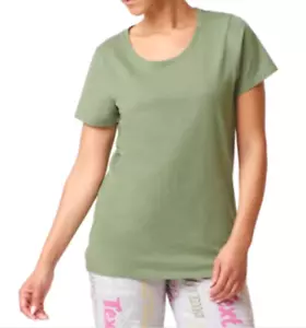 Camiseta para dormir Hue para mujer manga corta cuello redondo oliva talla S - Imagen 1 de 2