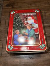 Vintage 1993 Oreo Nabisco Collectible Christmas Tin Santa `Unlock the Magic' Box