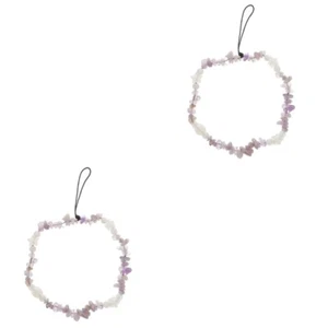 2 Count Handy Kabel Kristall Telefongurt Einzigartige Telefoncharme - Zdjęcie 1 z 12