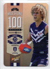 2014 AFL SELECT MILESTONE (100 GAMES) CARD - MG31 Chris MAYNE (FREMANTLE)