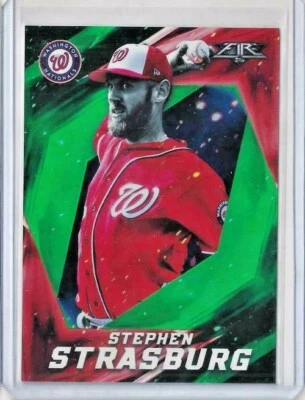 2017 Topps Fire Green #93 Stephen Strasburg Nationals 192/199 - Image 1 of 2