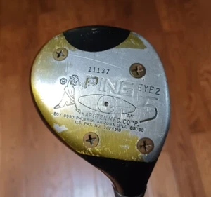Vintage Ping Eye 2 5 Wood Black Dot Steel Shaft RH 42" Very Good. Pre-owned - Picture 1 of 9