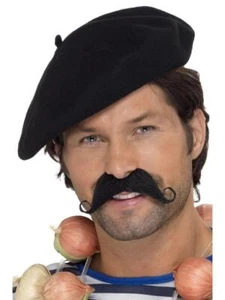 Adulto Negro Francés Fieltro Suave Boina Elegante Vestido Sombrero - Imagen 1 de 1