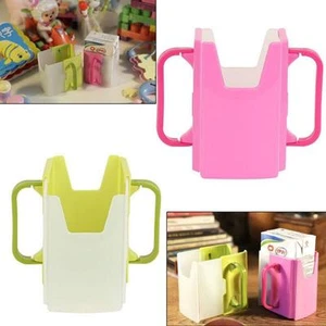 Child Milk Box Carton Drinking Adjustable Cup Holder for Juice Milk Water - Picture 1 of 12