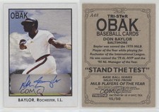 2010 TRISTAR Obak Auto Black /50 Don Baylor #A48 Auto