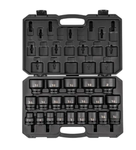 3/4 Inch Drive 6-Point Impact Socket Set with Case, 21-Piece (3/4-2 in.) - Picture 1 of 4