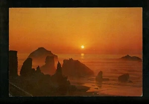 Pliegue postal de gran tamaño Oregon O Coast View Sunset - Imagen 1 de 2