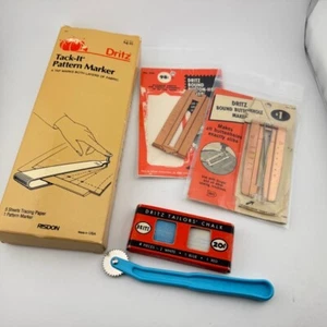Lot of Dritz Sewing Tools - Pattern Marker Buttonhole Maker Tracing Wheel Etc - Picture 1 of 1