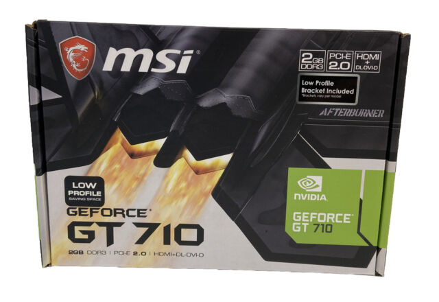 MSI GeForce GT 710 1GB DDR3 PCI Express 2.0 x16 Low Profile Video Card GT  710 1GD3H LP