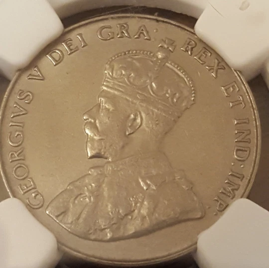 1935 Canada 5 Cent   NGC MS62    only 3 graded higher by NGC    - Image 1 of 3