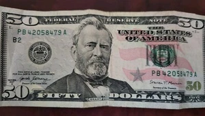 $50 Bill Unique Serial Number 420 - Imagen 1 de 2