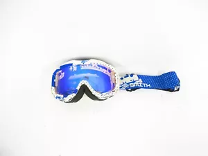 Gafas de motocross vintage Smith Fuel marco blanco/azul con lente sensible a la luz - Imagen 1 de 4