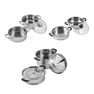 VEVOR Steamer Pot Cooking Pot with 3QT Stock Pot & Vegetable Steamer - Imagen 1 de 46