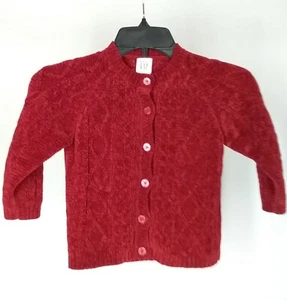 Vtg Baby Gap Red Cardigan Sweater Toddler Size 4 XL Soft - Picture 1 of 3