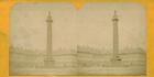 Carte Photo antique stéréoscopique colonne Vendôme Paris