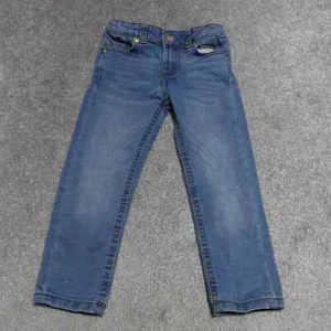 7 For All Mankind Skinny Jeans Girl's W20 L15 Blue Denim Adjustable Waist Casual - Picture 1 of 14