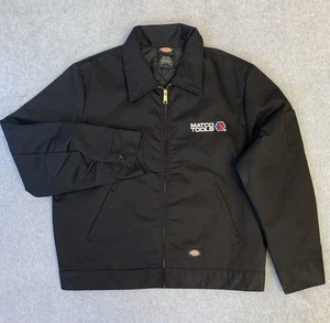 Vintage Matco Tools Dickies Eisenhower Jacket Mens L Black Full Zip - Picture 1 of 9