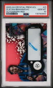2023-24 Topps Crystal Premium UCL Zlatan Ibrahimovic Auto /5 PSA 10 pop 1 - Picture 1 of 2