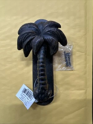 Llamador de puerta decorativo de metal de hierro fundido Palmetto Tree con tornillos - D5 Foto 1 de 3