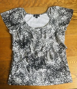 Mujer (Talla M) Elegante Pullover Top Manga Gorra Figura Acento Forrado 78/9 - Imagen 1 de 6